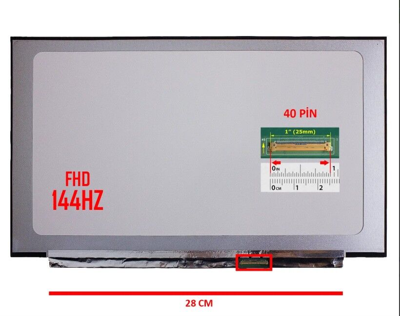 HP VICTUS 16-D 16-E TPN-Q264 TPN-Q263 Orijinal Lcd Ekran N161HMA-GAK 16.1 144HZ 40 Pin