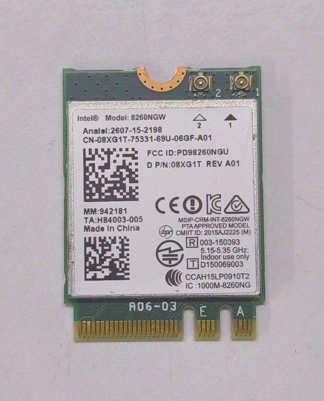 Lenovo ideapad Yoga Flex 6-14ARR Orijinal intel 8260NGW CN-08XG1T Wireless Bluetooth Kart 5G