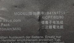 Asus FX63VD Orijinal Batarya Pil B41N1711