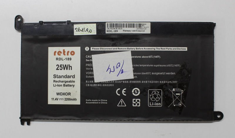Dell Vostro 5568 P62F 5368 7579 Muadil Batarya Pil WDX0R
