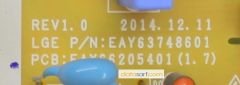 LG 43UF7787 Power Besleme Kartı EAY63748601