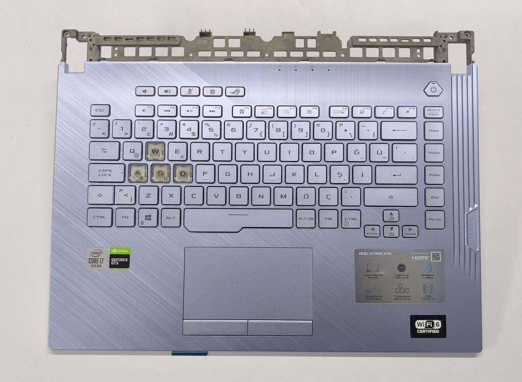Asus ROG Strix G531 G512 G531GT G512LV Orijinal Klavye Üst Kasa Palmrest Mavi