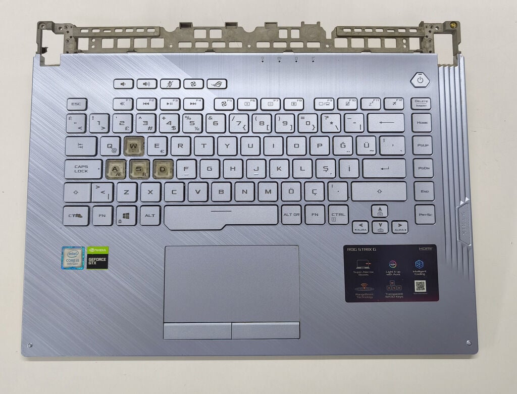 Asus ROG Strix G531 G512 G531GT G512LV Orijinal Klavye Üst Kasa Palmrest Mavi
