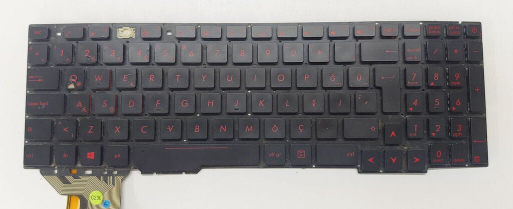 Asus RoG Strix KX53 FZ53 GL553 ZX553 ZX53 FX53 FX553 Orijinal Arızalı Klavye