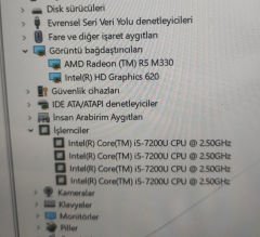 Lenovo 80VB Orijinal Anakart LA-E221P İ5-7200U R5 M330