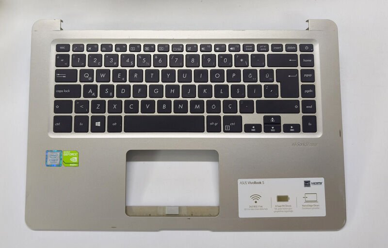 Asus Vivobook S510U X510U F510U K510U R520U Orijinal Klavye Üst Kasa Palmrest