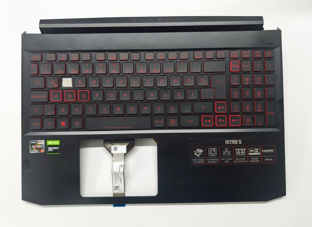 Acer AN515-55 43 55 56 57 AN715-50 N18C3 N20C1 Orijinal Klavye Üst Kasa Palmrest AP3AT000422 ACM20M1