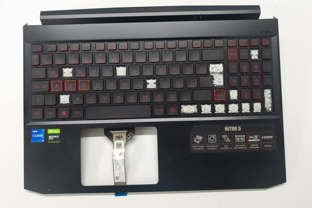 Acer AN515-55 43 55 56 57 AN715-50 N18C3 N20C1 Orijinal Klavye Üst Kasa Palmrest AP3AT000422 ACM20M1