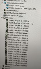 HP Victus TPN-C169 Anakart i5-14500HX RTX4050