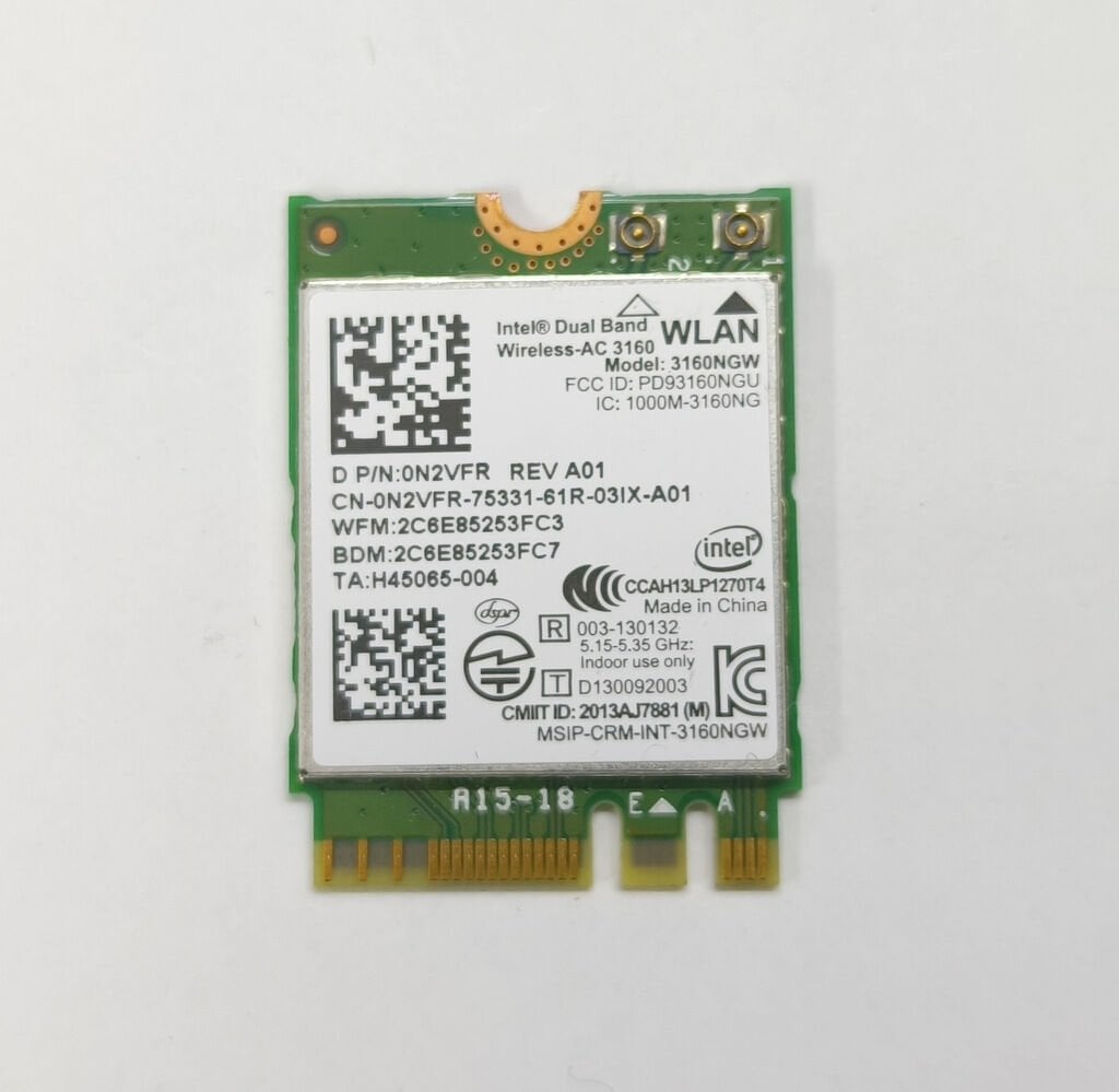 DELL P51F 5551 5552 5558 5559 5555 Vostro 3558 3559 V3558 V3559 Orijinal Wireless Kart 0N2VFR N2VFR CN-0N2VFR