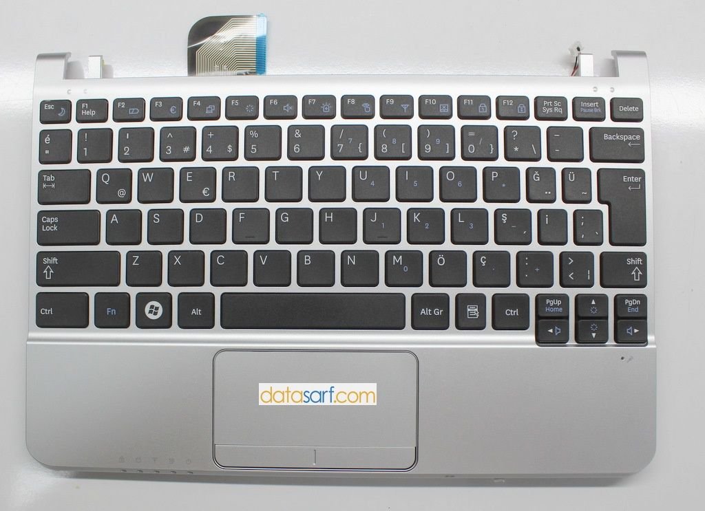 Samsung NC110 ND110 NC210 NC215 Üst Kasa Klavye Silver BA75-02918F