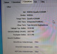 İMAC A1311 2009 Core 2 Duo Uyumlu Ekran Kartı Nvidia Quadro K2000M 2GB