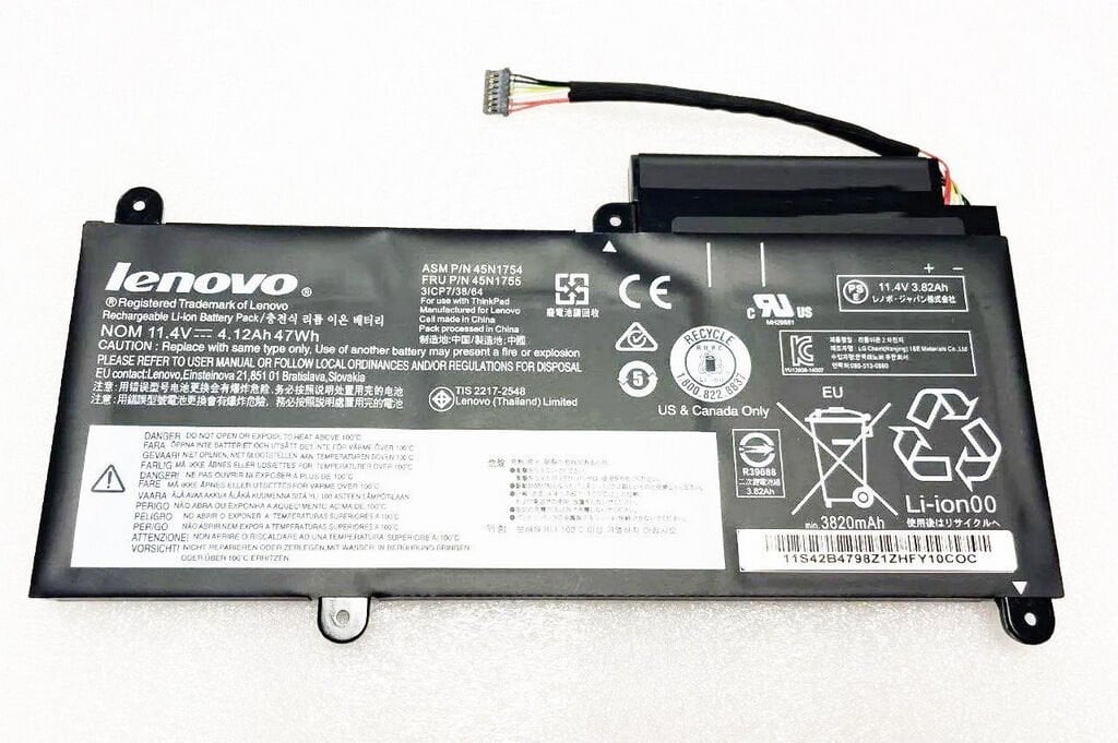Lenovo Thinkpad E450 E450C E460 Orijinal Batarya Pil %69 Sağlık 45N1752, 45N1753, 45N1756 45N1754, 45N1755, 45N1757
