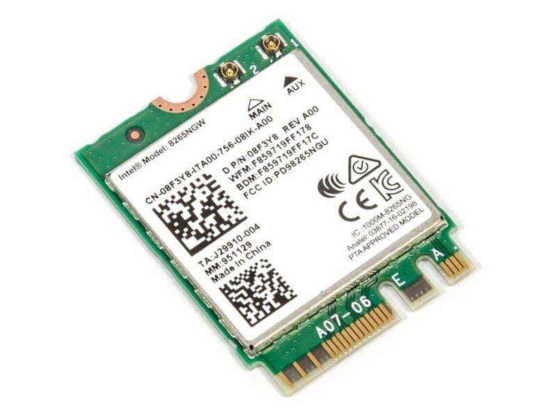 Dell Precision 3520 Orijinal Wireless Kart 08F3Y8 İntel 8265NGW 2.4G + 5G Bluetooth 4.2
