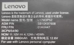 Lenovo Thinkpad E480 Orijinal Batarya Pil L17M3P52