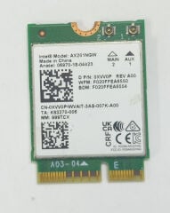 Dell G15 5530 5531 5535 5540 5545 P121F Orijinal Wireless Kart AX201NGW CN-0XVV0P 0XVV0P Wifi 6