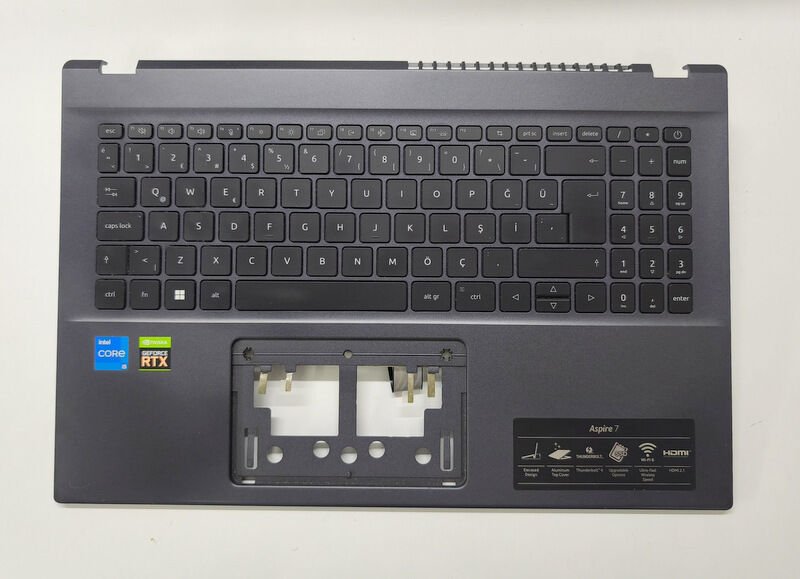 Acer Aspire A715-51G A715-76 N22Q3 Orijinal Üst Kasa Klavye