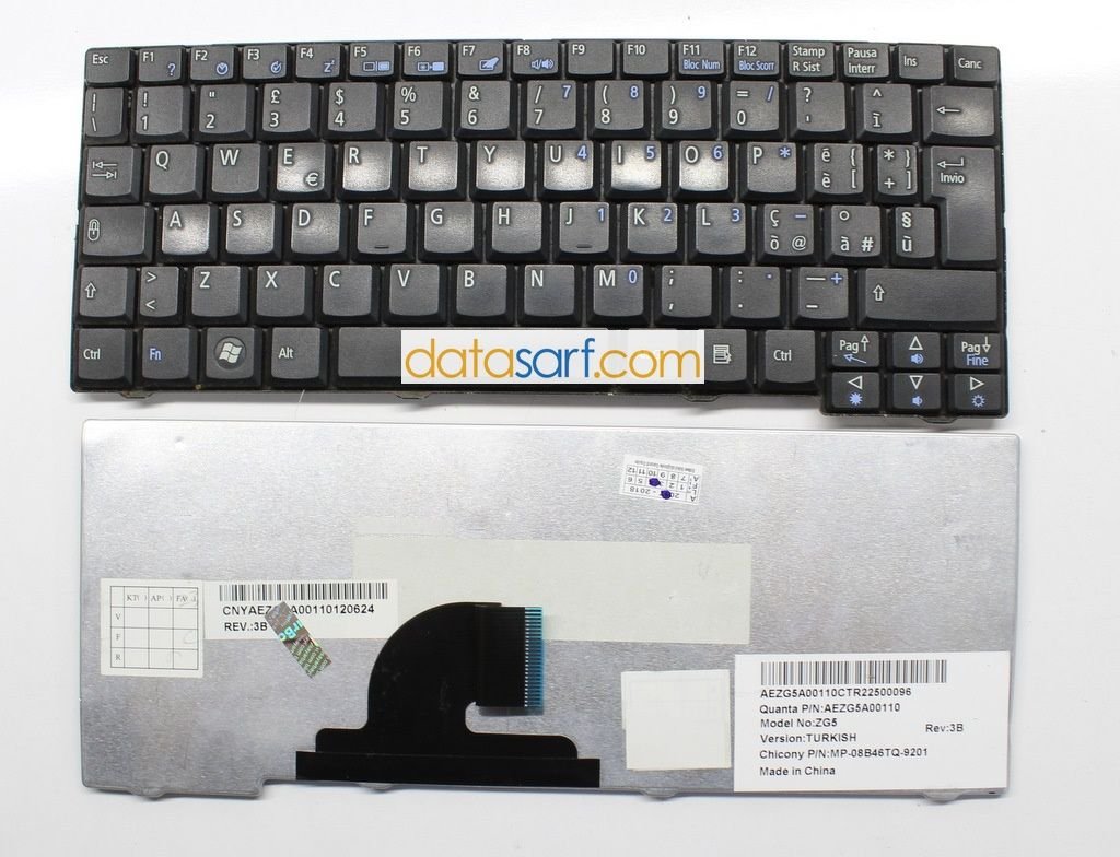 Acer ZG5 Orijinal Klavye MP-08B46TQ-9201