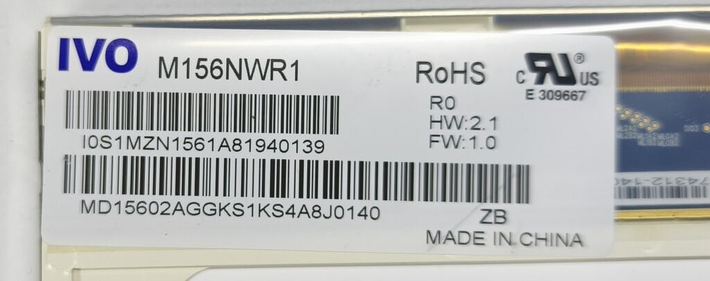 15.6 Floresan Ekran M156NWR1