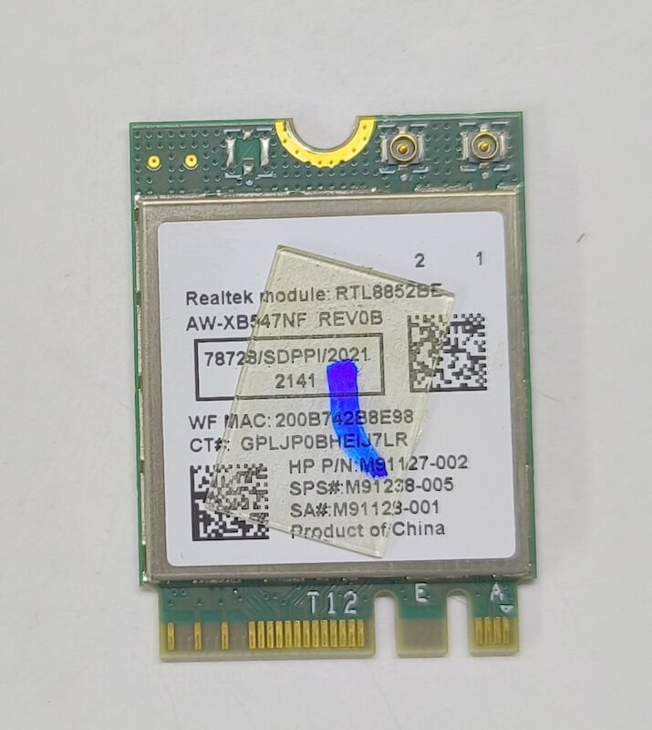 HP Victus TPN-C169 Orijinal Wireless Kart M91127-002 M91238-005 M91128-001 Realtek RTL8852BE