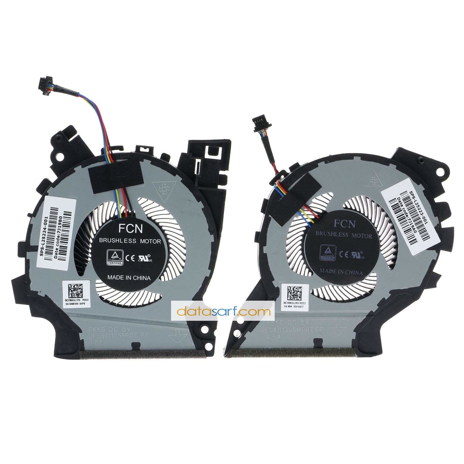 HP ZBook 15V G5 Mobile Workstation Orijinal Fan Set L25223-001 L25224-001