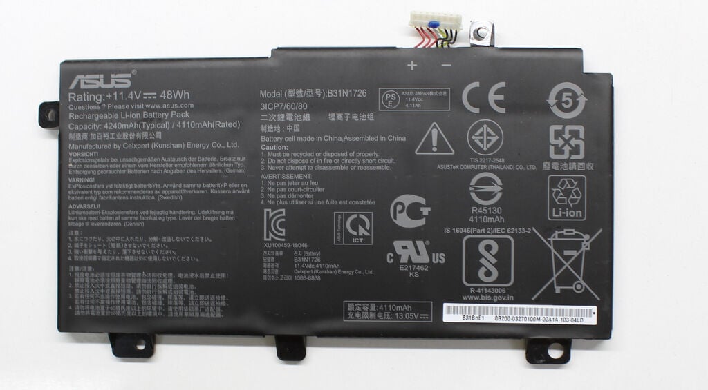 Asus FX506 FA506 F15 FX504 FX505 FX80 Orijinal Batarya Pil %65 Sağlık Performans B31N1726