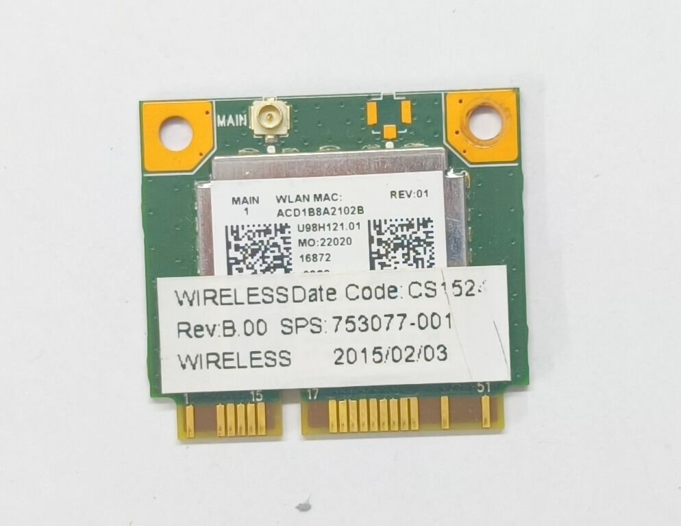 Hp 350 G1 355 G1 350 G2 355 G2 Orijinal Wireless Kart 753077-001