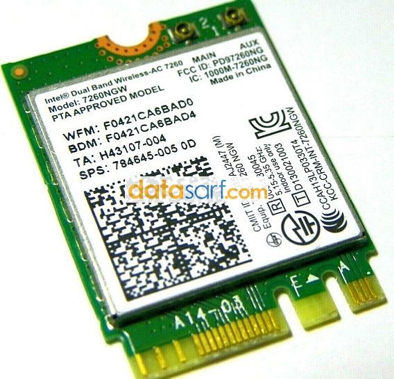 Hp Chromebook 11 G3, Hp Chromebook 11 G4 Wireless Kart 784645-001 İntel AC7260  7260NGW