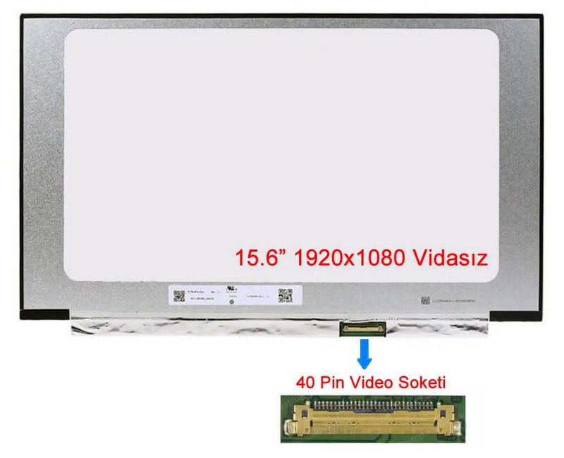 N156HMA-GA1 REV.C2 Uyumlu Uyumlu Uyumlu 15.6 Slimled 40 Pin FHD 144HZ Led Ekran Panel