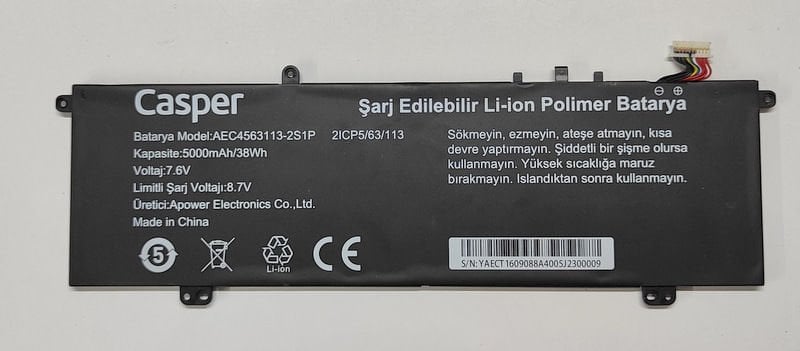 Casper Nirvana X600 Orijinal Batarya Pil AEC4563113-2S1P