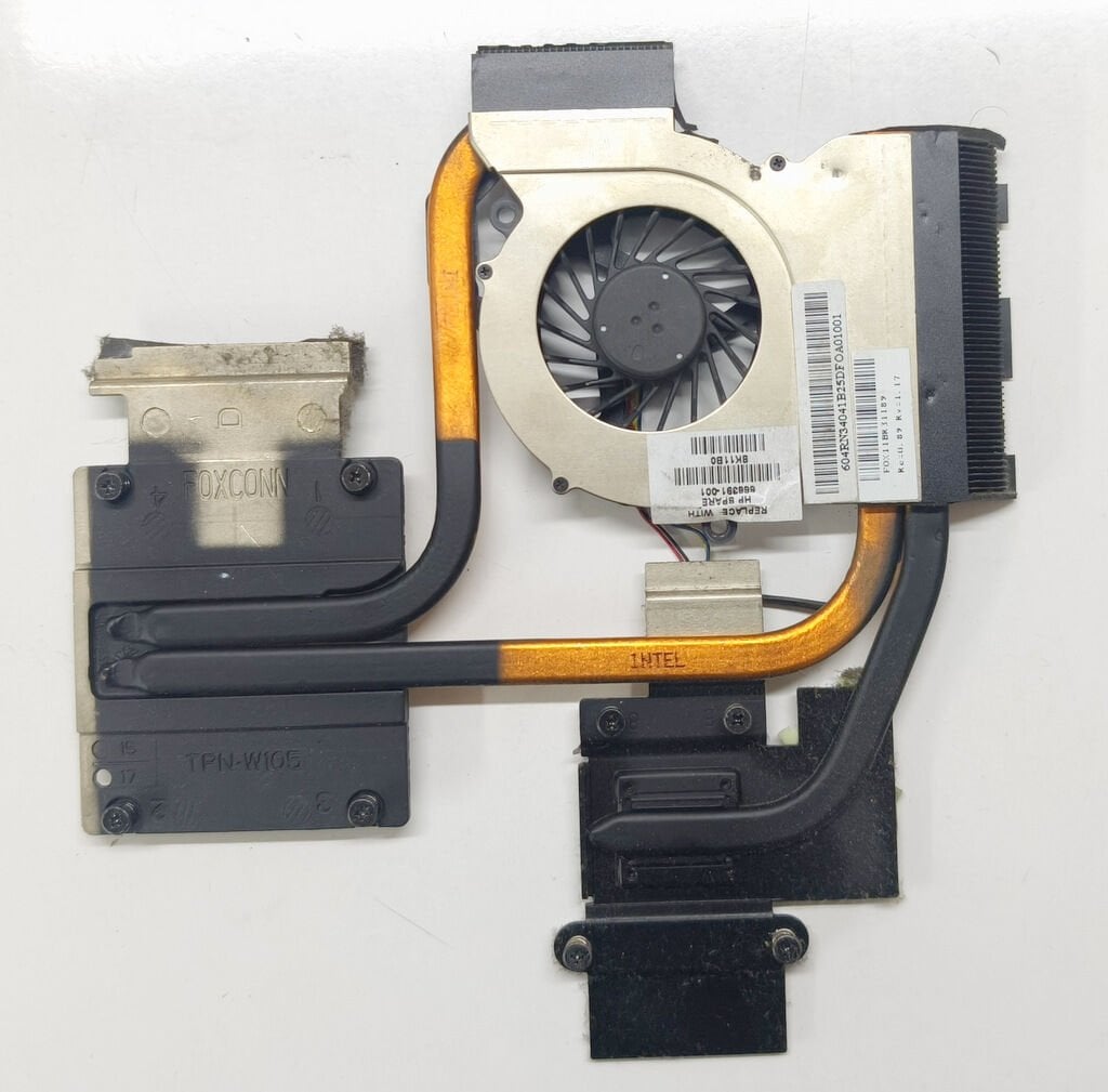 HP DV7-6000 DV7T-6000 TPN-W105 Orijinal Fan Soğutucu Bakır Heatsink 666391-001