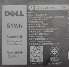 Dell G3 15 3500 Orijinal Batarya 266J9 %80 Sağlık