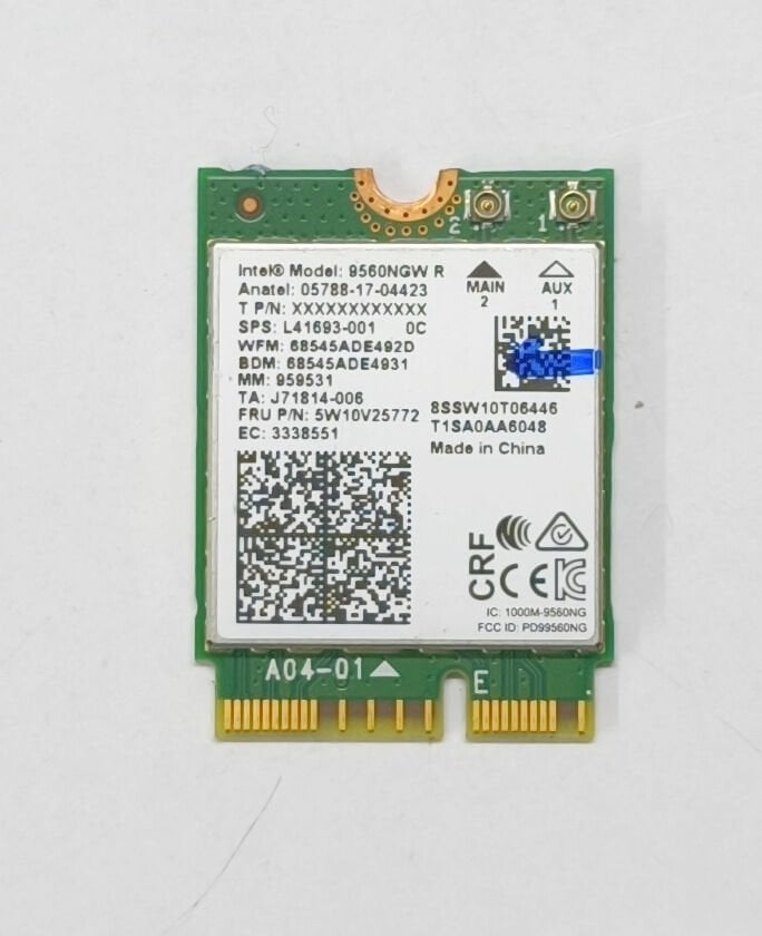 Lenovo 3-14IIL05 3-14IML05 3-14ADA05 3-14ARE05 3-14IGL05 Orijinal Wireless Kart 5W10V25772 L41693-001 İntel 9560NGW