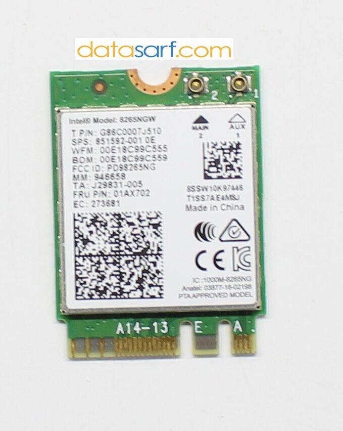 Asus X505 A505 F505 K505 R504 S505 Wireless Kart İntel 8265ngw 01ax702 5g