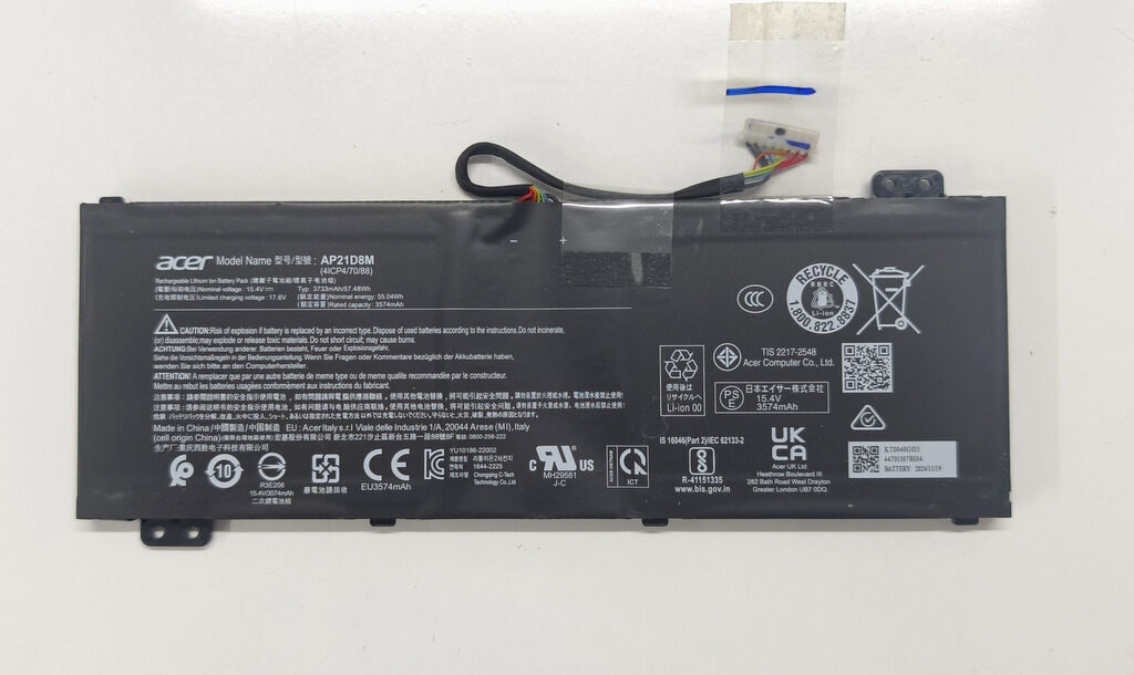 Acer Nitro V15 ANV15-51 ANV15-51-58 N23Q22 Orijinal Batarya Pil AP21D8M