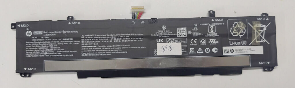 HP VICTUS 7 16-D 16-E TPN-Q264 TPN-Q263 16-R 16-S 15-A 15-FB Orijinal Batarya Pil WK04XL 15.4V 70.07 WH %82.8 Sağlık