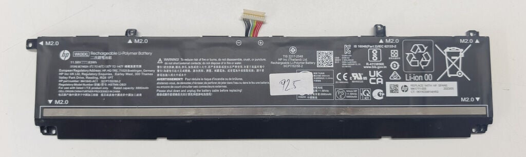 HP VICTUS 7 16-D 16-E TPN-Q264 TPN-Q263 16-R 16-S 15-A 15-FB Orijinal Batarya Pil WK06XL 11.58V 83WH %92 Sağlık