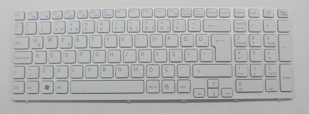 Sony Vaio Sve151 Sve15 Orijinal Klavye Beyaz