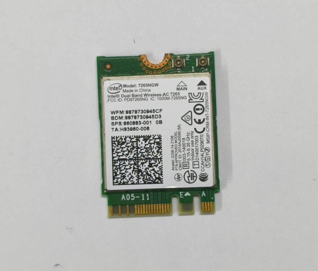 Hp 450 G4 455 G4 HSTNN-Q03C Orijinal Wireless Bluetooth Kart 860883-001 İntel 7265ngw