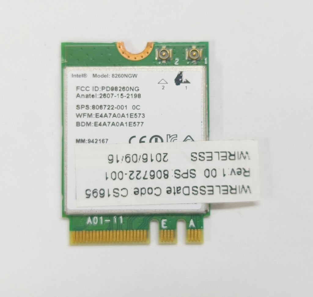 HP EliteBook 850 G4 840 G4 840 G3 850 G3 745 G3 755 G3 845 G3 Orijinal Wİreless Kart 806722-001 8260NGW