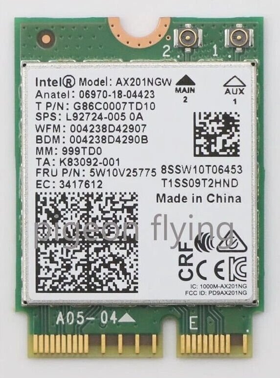 Lenovo 5W10V25775 intel AX201NGW Orijinal Wİreless Kart