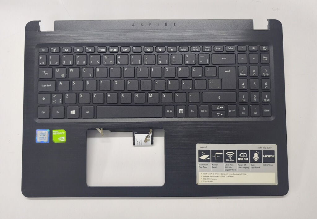 Acer Aspire A515-52 A515-43 N18C1 Orijinal Klavye Üst Kasa Palmrest