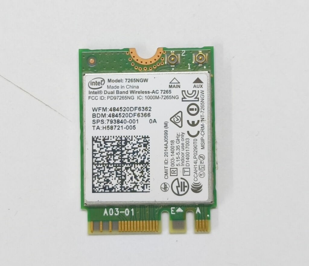 HP ENVY 13-D 13T-D 13-AE 13-AB TPN-C120 TPN-I127 Orijinal 5g Uyumlu Wifi Wireless Kart 793840-001