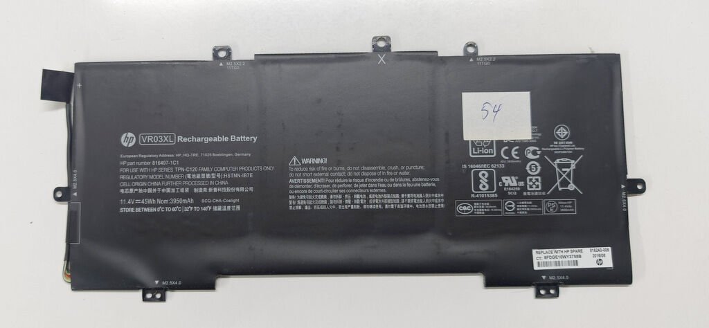 HP ENVY 13-D 13T-D 13-AE 13-AB TPN-C120 TPN-I127 Orijinal Batarya Pil VR03XL %54 Performans