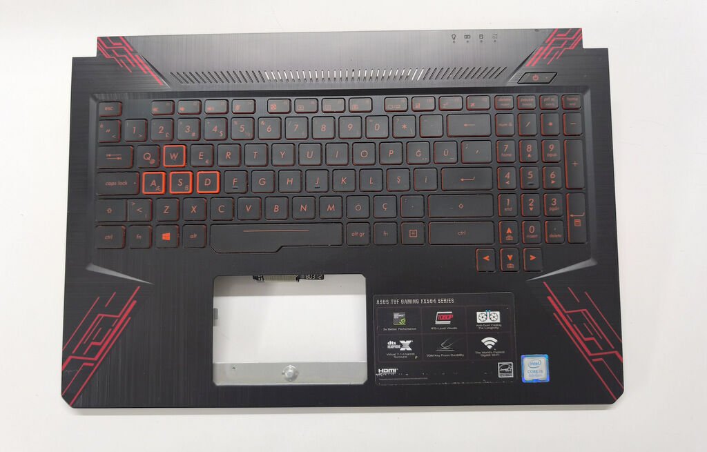 ASUS FX504 FX504GD FX504GE FX504GM FX80 FX80G FX80GD FX80GE FX80GM Orijinal Klavye Üst Kasa Palmrest Tamirli