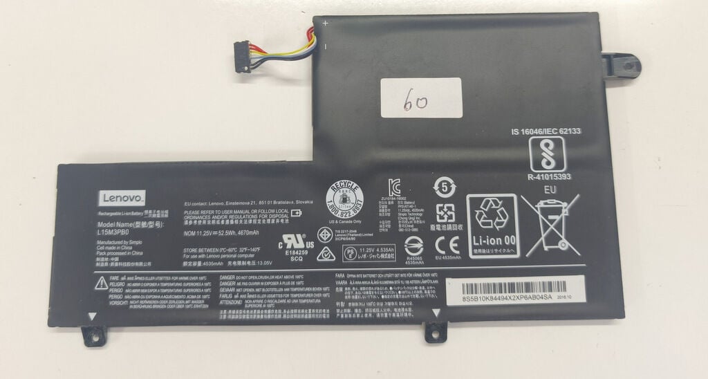 Lenovo 510-14 510S-14 310S-14 FLEX4 1-470 FLEX4-1480 Orijinal Batarya Pil L15M3PB0 60 Sağlık Versiyon 1