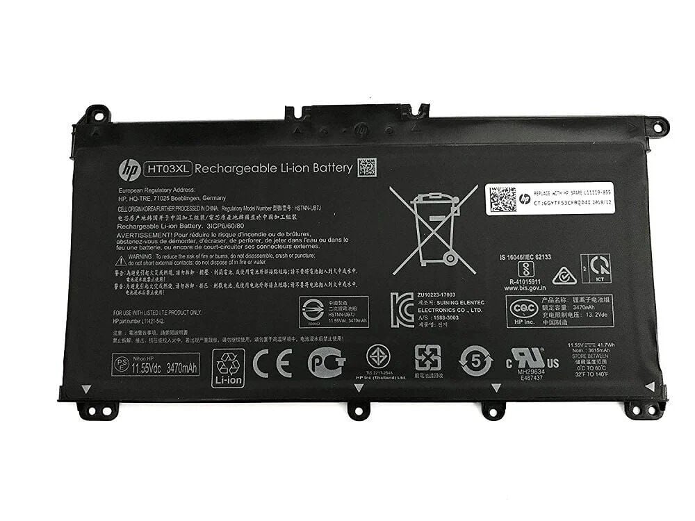 HP 15-DA 15-DB 15-DR 250 G7250 G8 15S-FQ 14-CK 15-DQ Orijinal Batarya Pil HT03XL 90 Sağlık