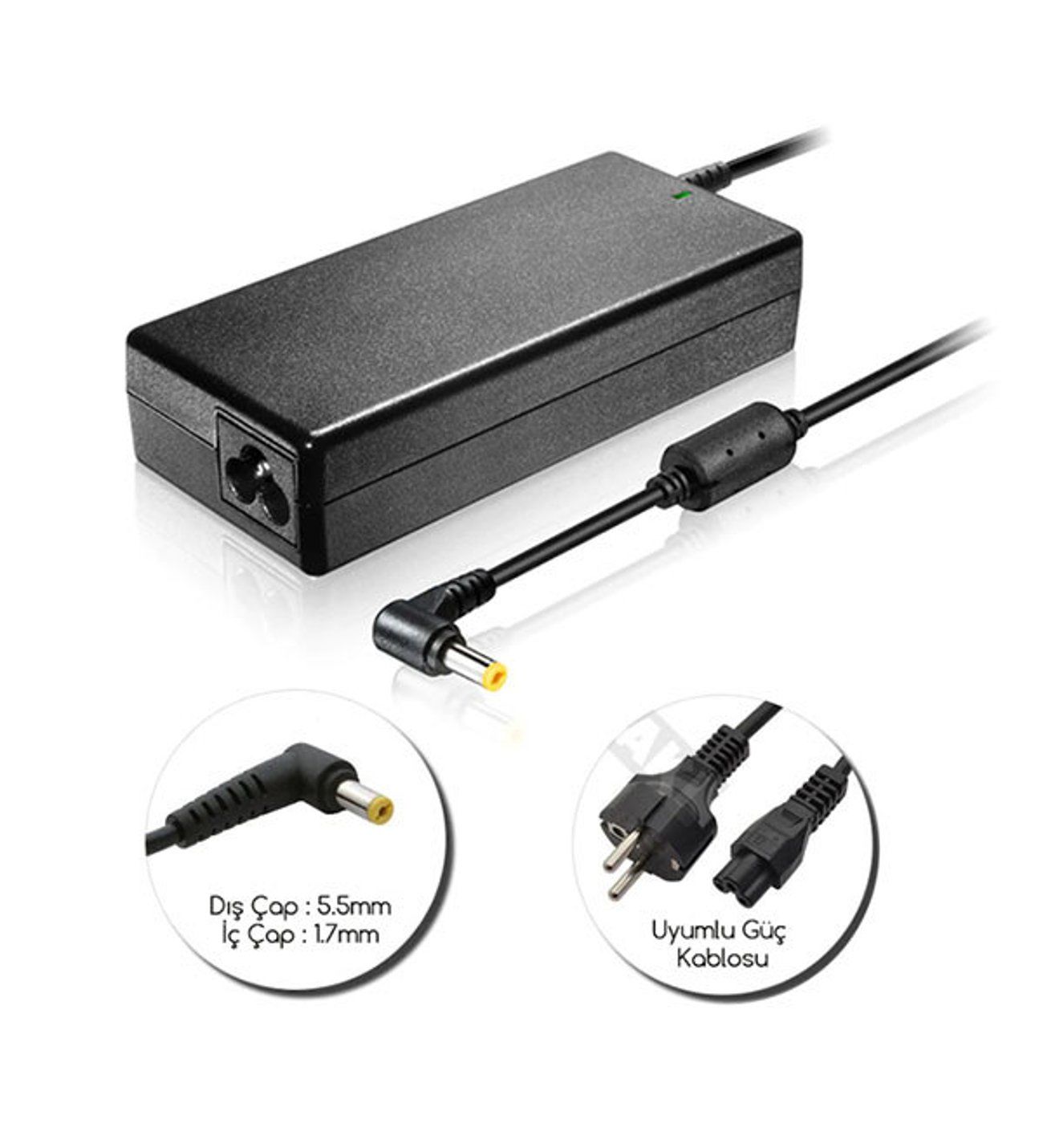 Acer Aspire 3 A315-31 Uyumlu Notebook Şarj Aleti Adaptör 19V 4.74A 90W