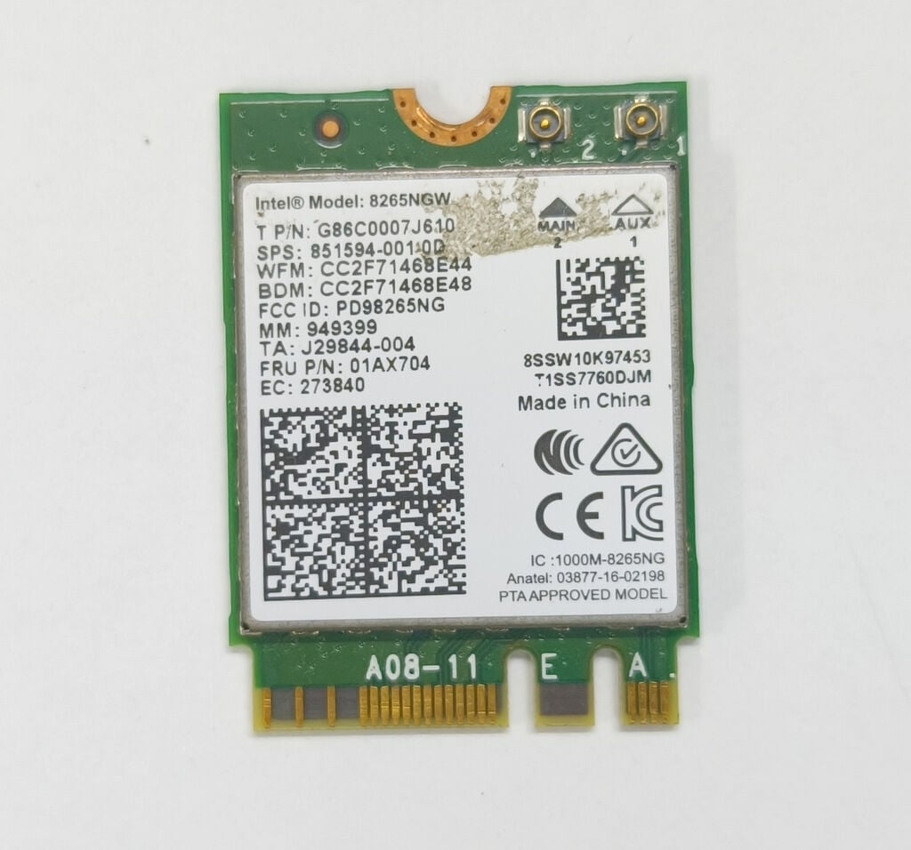 Casper Excalibur G850 G860 G7K G7700 Orijinal Wireless Kart 01ax704 İntel 8265ngw 5g