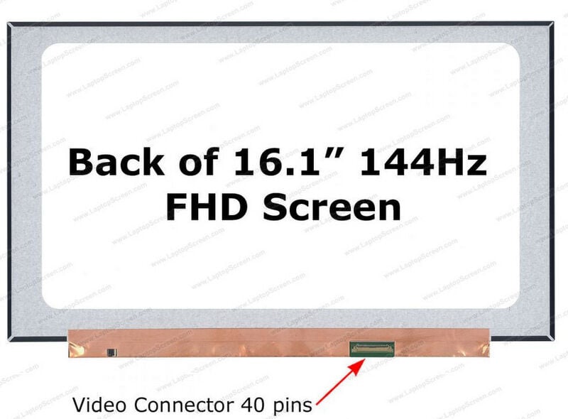 N161HMA-GAK REV C2 Orijinal Lcd Ekran 16.1 144HZ 40 Pin